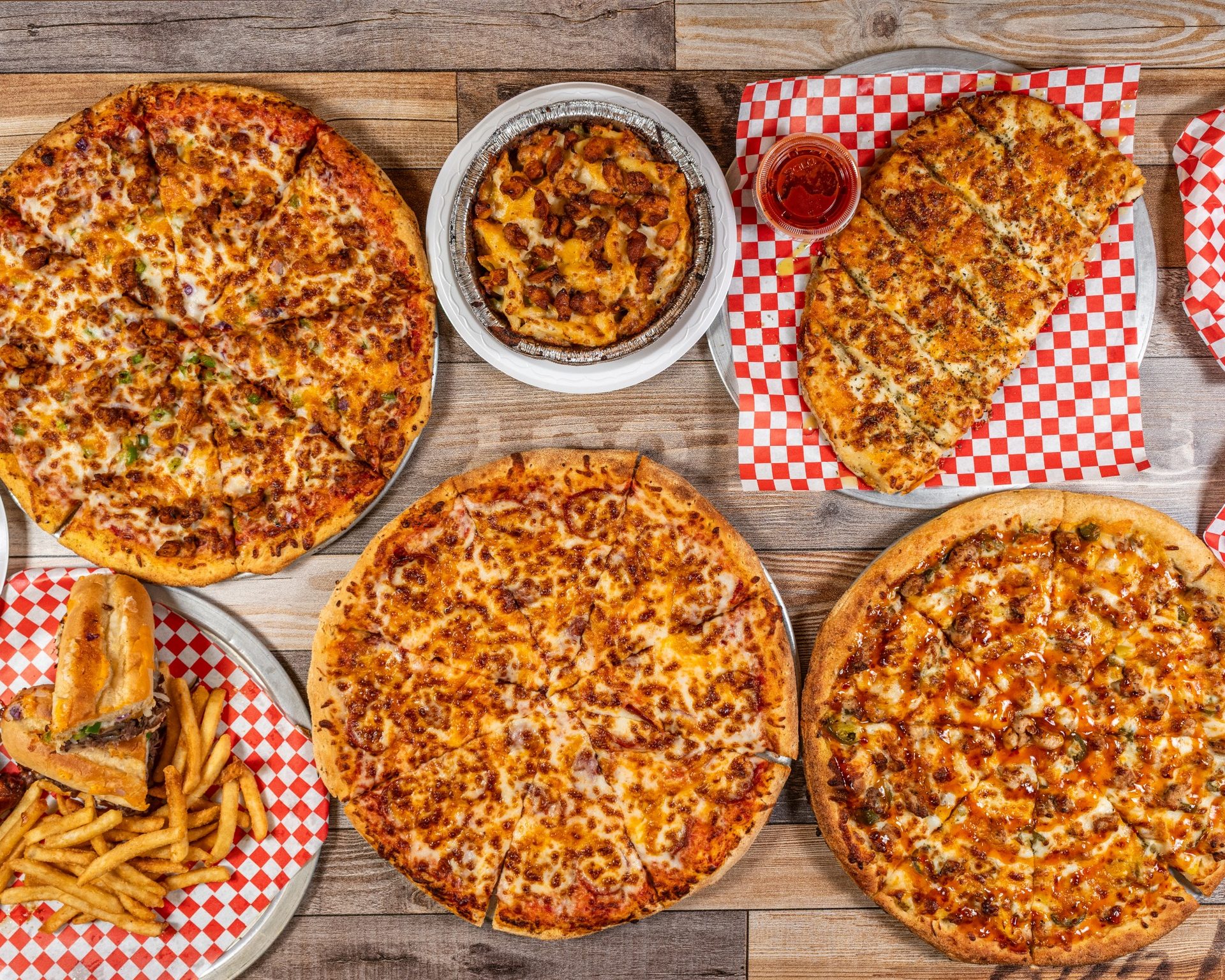 Pizza, wings, pasta, sandwiches — all halal